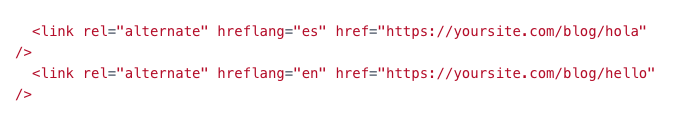 hreflang tags